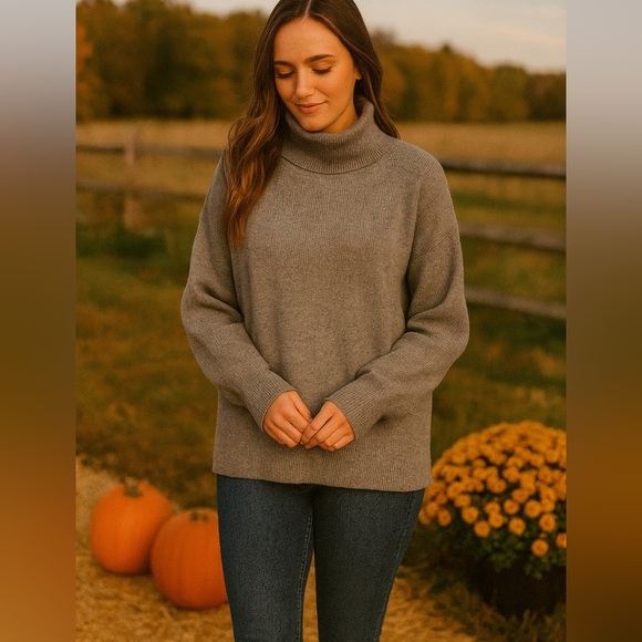 Free People Turtleneck Tunic Pull Over Sweater - Picture 1 of 10